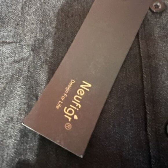 Neufig Mens Long Sleeve Shirt XL Black & Plaid Accents Button-down front - Picture 8 of 11